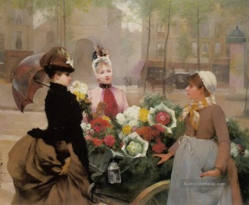  marie malerei - Schryver Louis Marie de Die Blumen Verkäufer 1886 Parisienne